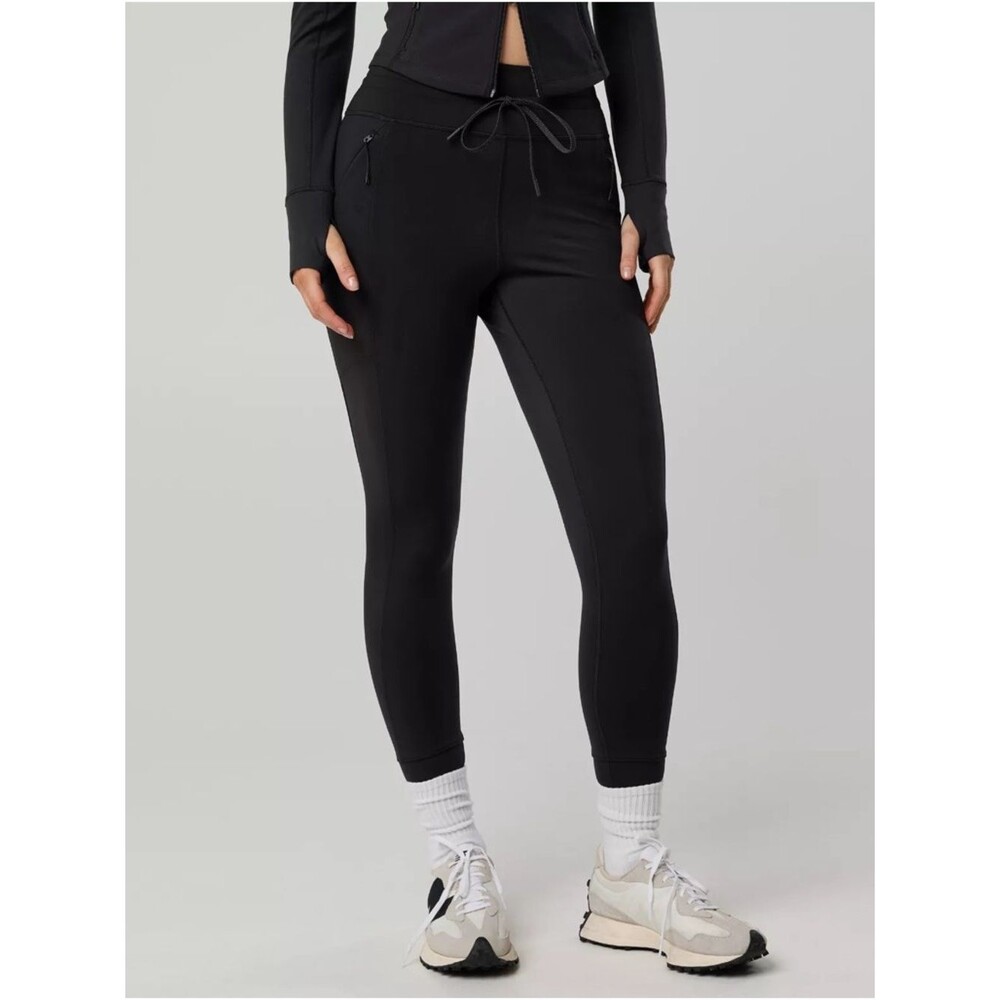 OFFLINE Aerie Warmup High Waisted Pocket Slim Black Drawstring Jogger Legging Sm